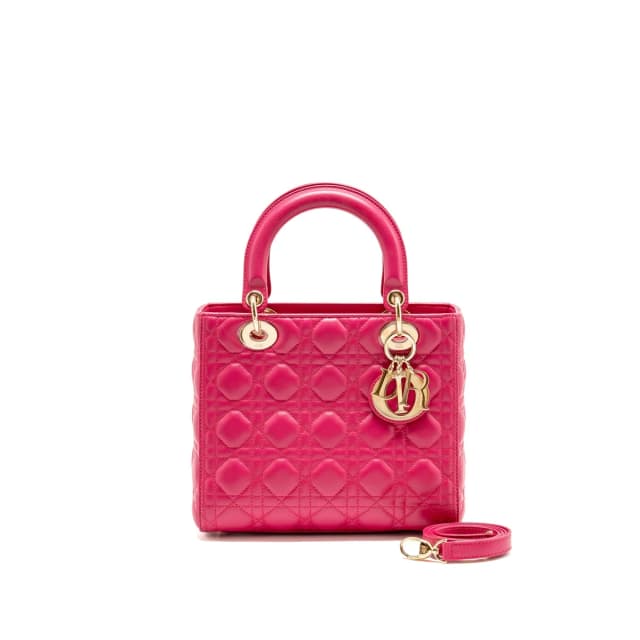 Medium Lady Dior Lambskin PINK GHW in Pink Lambskin from EMIER, photo 1 of 1