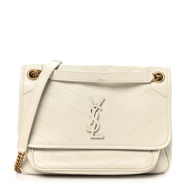 Saint Laurent Niki Matelasse Monogram Lambskin Leather Bag - Beige in Beige Lambskin from H&T, photo 1 of 1