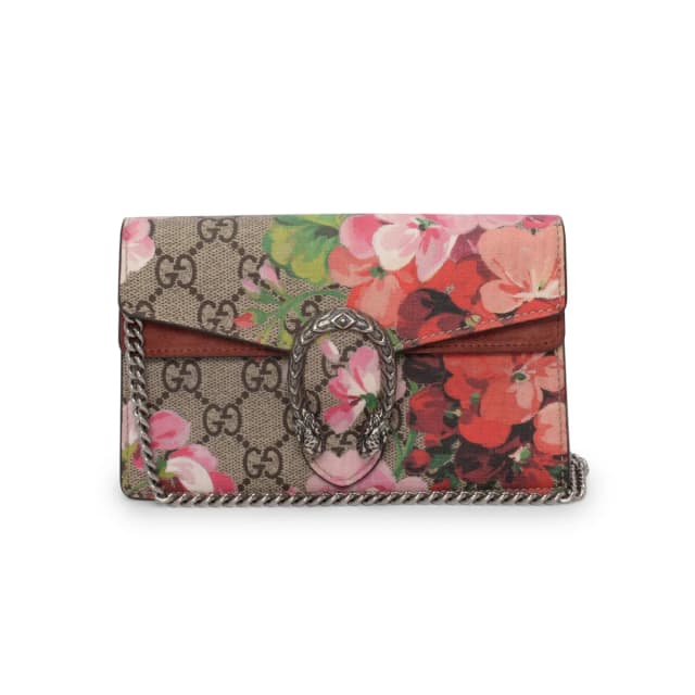 Gucci GG Blooms Super Mini Dionysus Bag in Pink Suede from Blue Spinach, photo 1 of 1