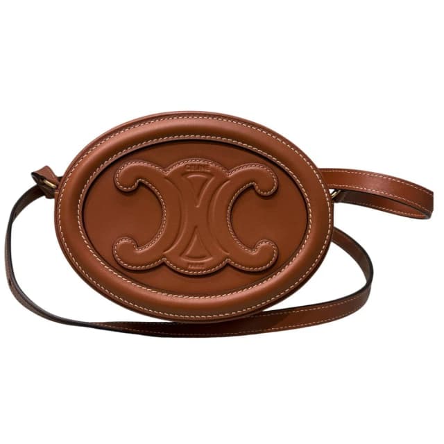 Celine Triomphe Oval Brown Leather Shoulder Bag in Brown Leather from The Reluxe, photo 1 of 1