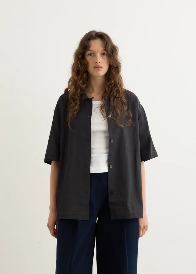 Studio Nicholson Delos Shirt in COAL, image 1 of 1 from Incu