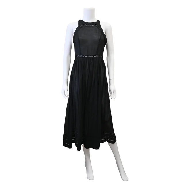 Zimmermann Black Eyelet Cotton Midi Dress in Black from Clotheshorse Anonymous, photo 1 of 1