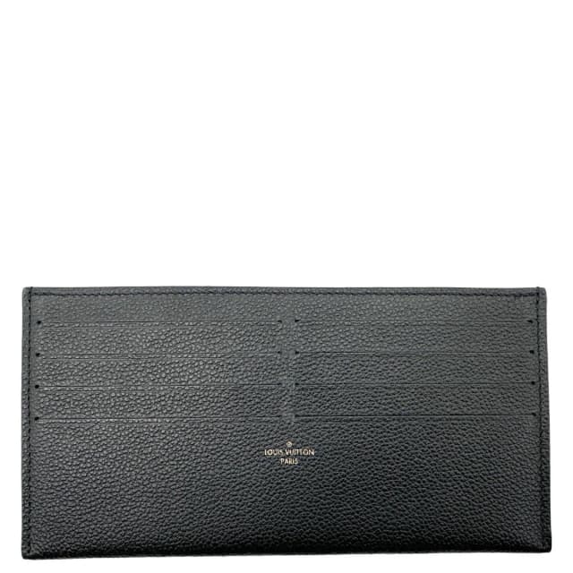 Louis Vuitton Felicie Calfskin Leather Insert Card Holder Black in Black Calfskin from Dallas Designer Handbags, photo 1 of 1