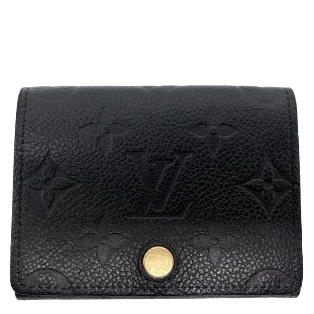 Louis Vuitton Monogram Empreinte Leather Business Card Holder Black in Black Leather from Dallas Designer Handbags, photo 1 of 1