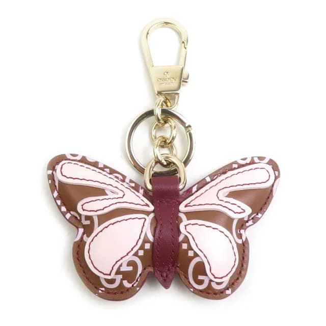 Gucci Key Ring Charm Butterfly Key Holder in Leather from The Reluxe, photo 1 of 1