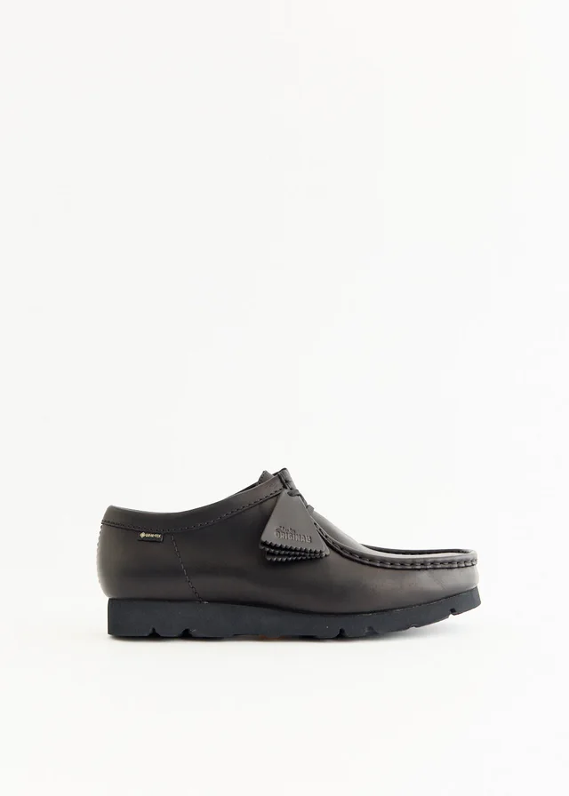 Clarks Wallabee GORE-TEX Shoes in BLACK/BLACK LEATHER, image 1 of 1 from Incu