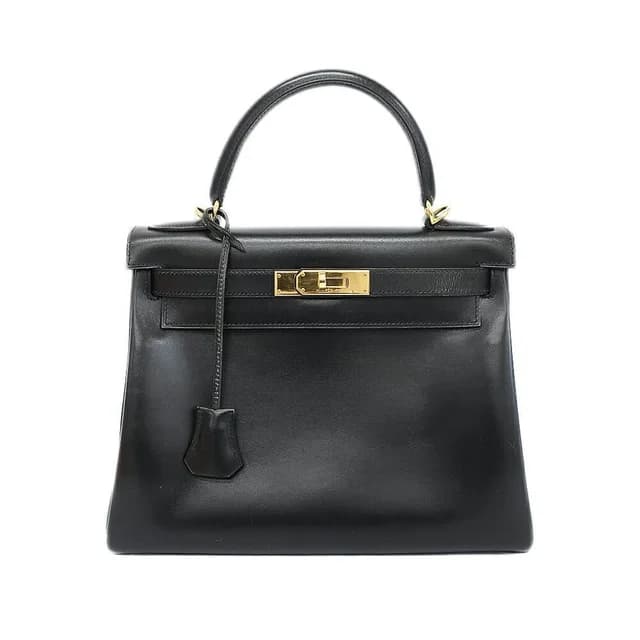 Hermès Kelly 28 Inner Sewing Handbag 2-Way Black Gold in Black from The Reluxe, photo 1 of 1