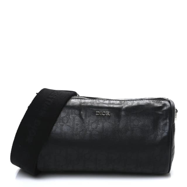 Dior Perforated Oblique Roller Messenger Calfskin Leather Bag - Black in Black Calfskin from H&T, photo 1 of 1