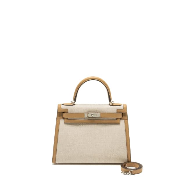 Hermès Kelly 28 Swift/Canvas Chai SHW Stamp U in Swift leather from EMIER, photo 1 of 1