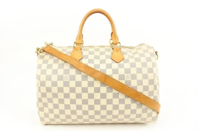 Louis Vuitton Damier Azur Speedy Bandouliere 35 Boston with Strap in Canvas from Bagriculture, photo 1 of 1