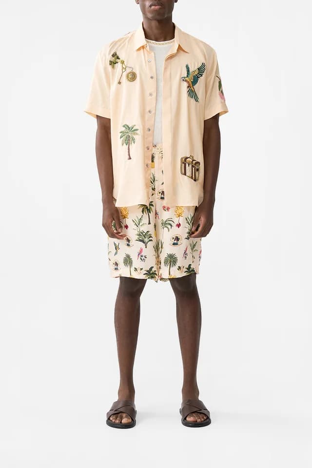 Camilla eBoutique FIXED WAIST MID LENGTH WALK SHORT WELCOME TO THE WHITE LOTUS, image 1 of 1 from CAMILLA