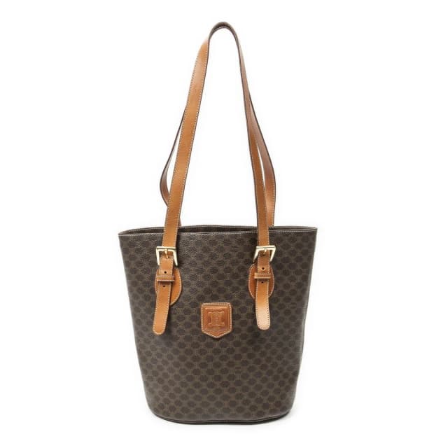 Celine Vintage Bucket Tote Bag Brown Macadam Canvas in Brown Canvas from The Reluxe, photo 1 of 1