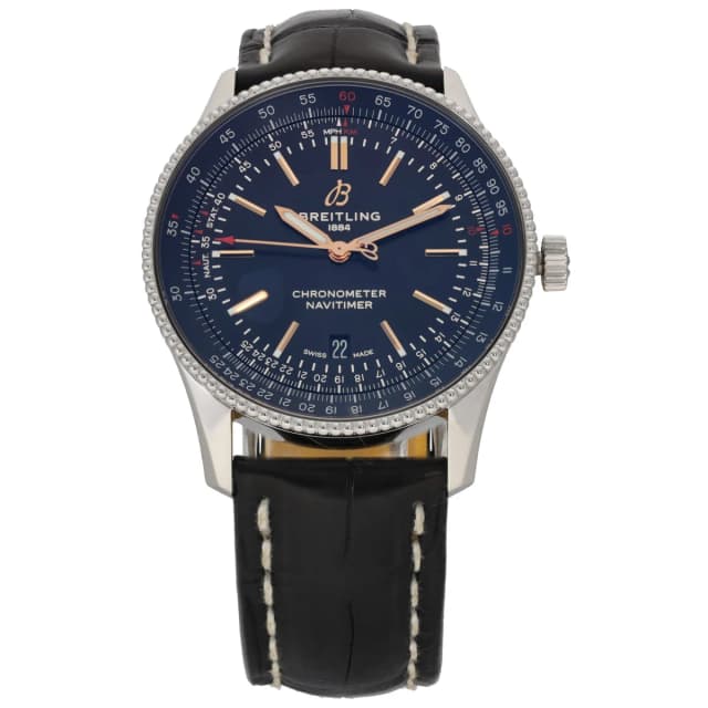 Breitling Navitimer A17326 41mm Stainless Steel Watch in Leather from H&T, photo 1 of 1