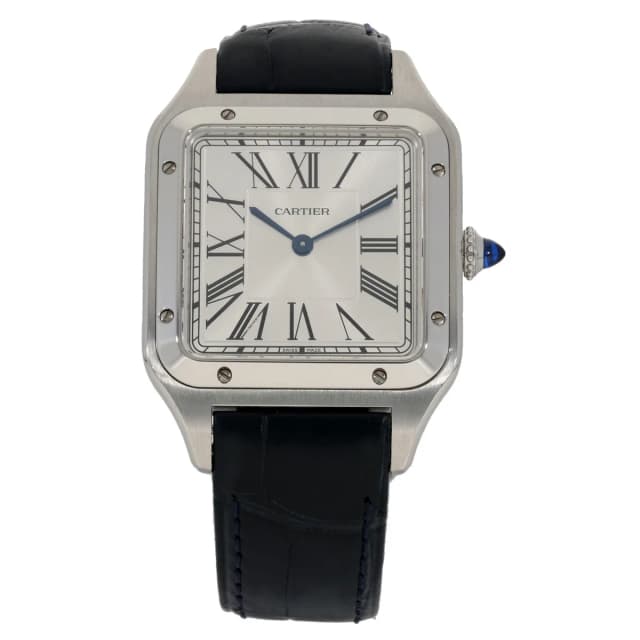 Cartier Santos Dumont WSSA0022 31.5mm Stainless Steel Watch in Leather from H&T, photo 1 of 1