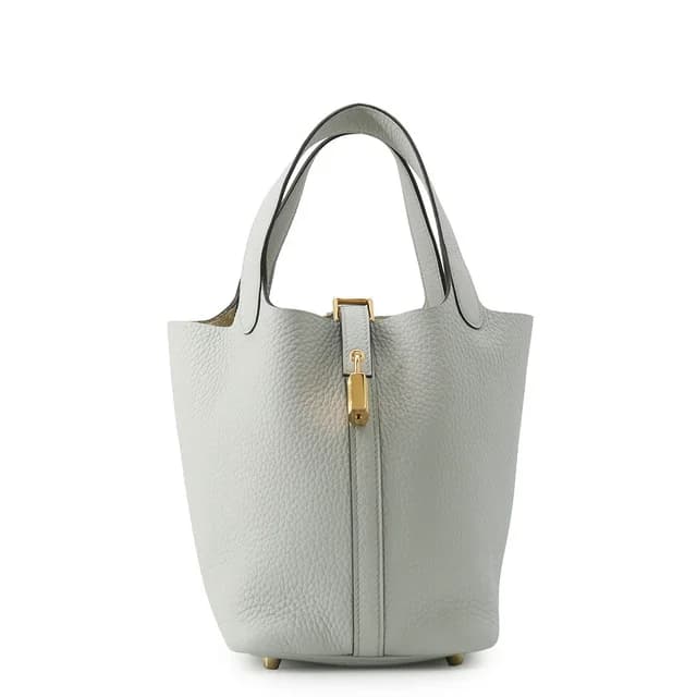 Hermès Picotin Lock Blue Pale Taurillon Clemence Size PM in Blue Clemence leather from GALLERY RARE, photo 1 of 1