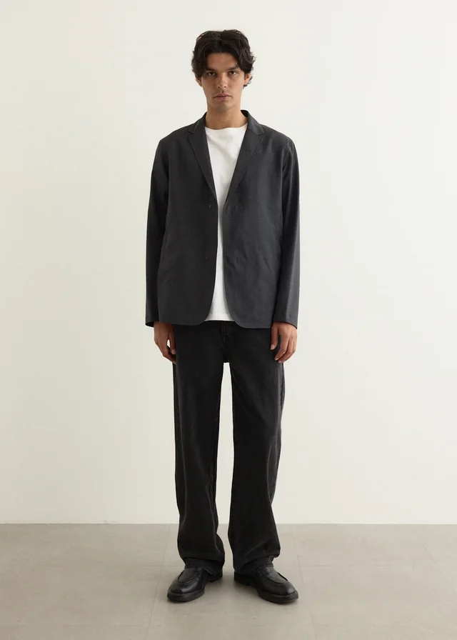 Veilance Convex Wool Blazer in Black Heather, image 1 of 1 from Incu