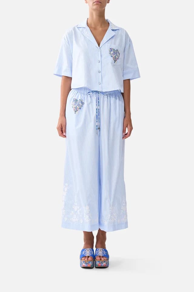Camilla eBoutique WIDE LEG ELASTIC WAIST PANT OTTOMAN OPULENCE, image 1 of 1 from CAMILLA