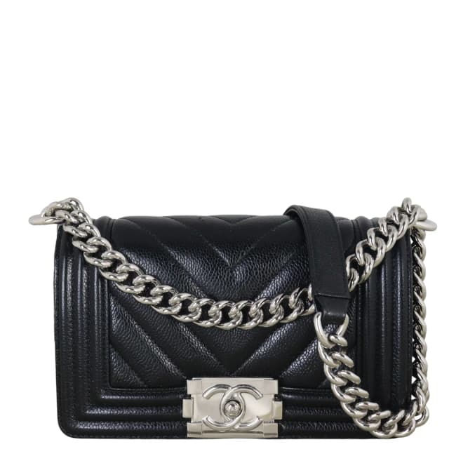Chanel Boy Small Chevron in Caviar leather from Luxe.It.Fwd, photo 1 of 1