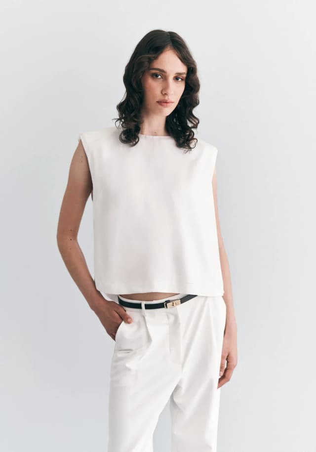 VIKTORIA & WOODS Whisper Top in IVORY, image 1 of 1 from Viktoria & Woods