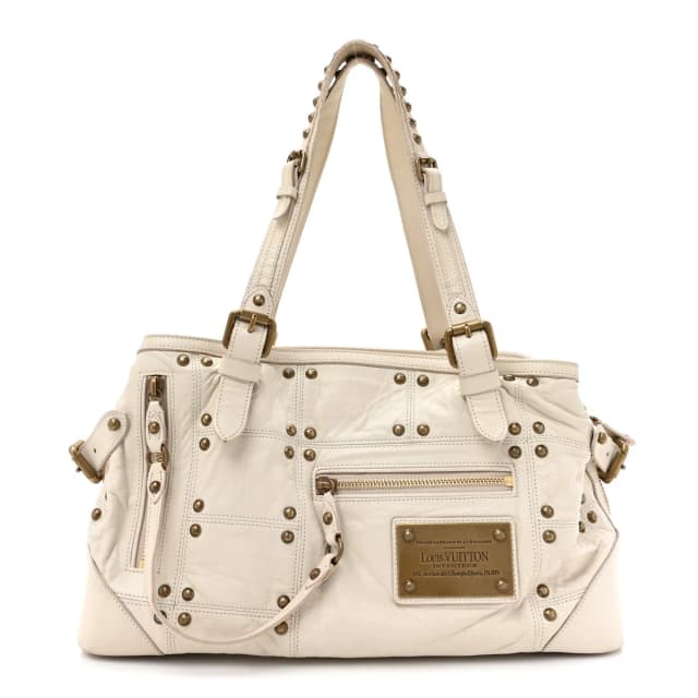Louis Vuitton Riveting White Lambskin Leather Bag - White in White Lambskin from H&T, photo 1 of 1