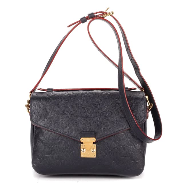 Louis Vuitton Pochette Metis Navy Red Monogram Emplainte Leather Handbag in Red Leather from The Reluxe, photo 1 of 1