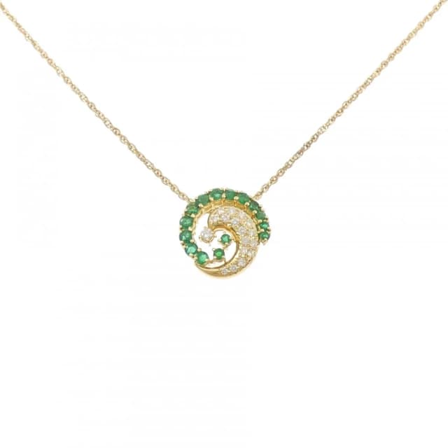 Tasaki emerald necklace in Green 18k yellow gold from KOMEHYO, photo 1 of 1
