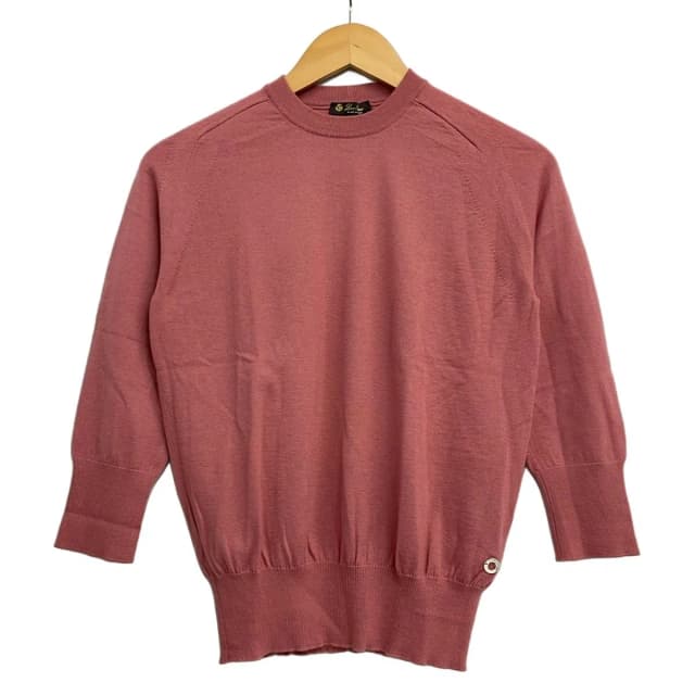 Loro Piana Long Sleeve Sweater 40 M Pink Crew Neck Cashmere in Pink Cashmere from The Reluxe, photo 1 of 1