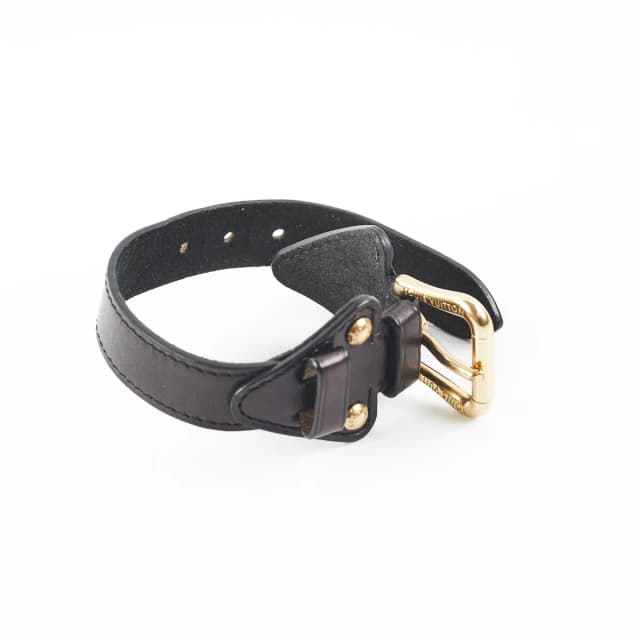Louis Vuitton Belt Bracelet Black in Black Leather from The Purse Affair, photo 1 of 1