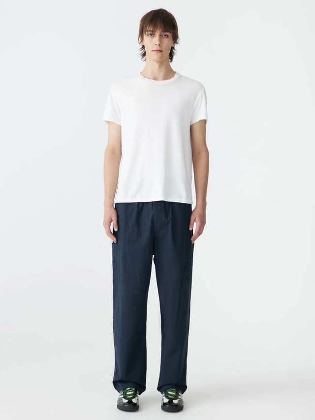 Bassike Crushed Cotton Utility Pant, image 1 of 1 from bassike