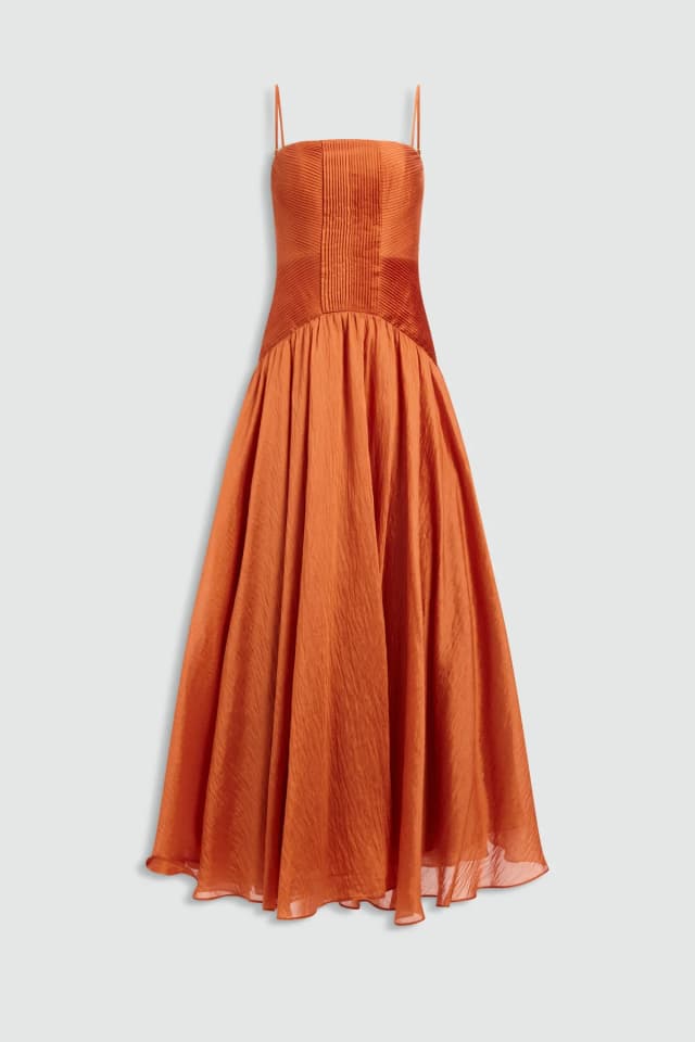 AJE Contour Gown in CORAL CLAY, image 1 of 1 from Aje