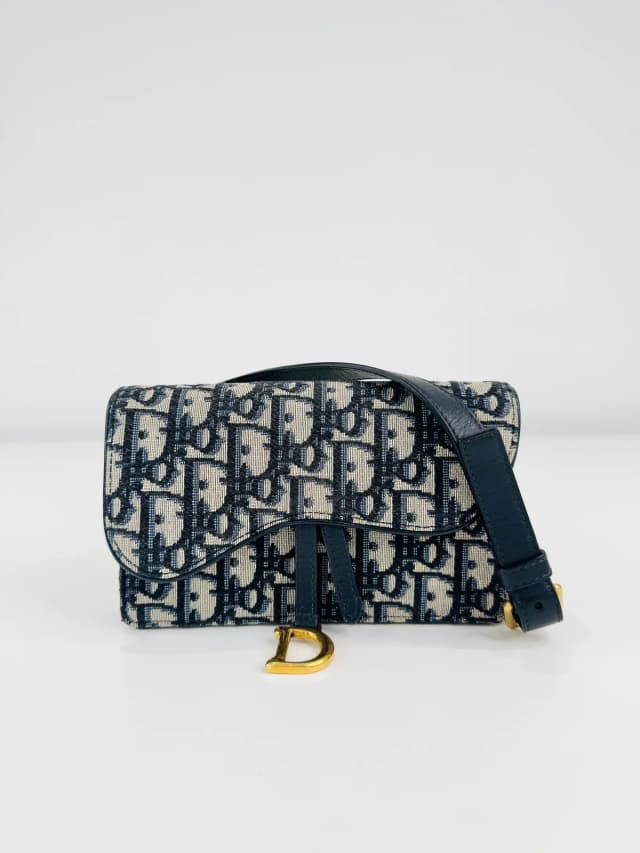 Dior Oblique Canvas Saddle Belt Bag in Canvas from Edit Second Hand, photo 1 of 1