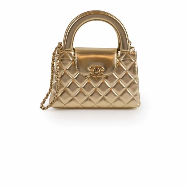 Chanel Shiny Calfskin Metallic Nano Shopper Tote Gold (Microchip) in Gold Calfskin from The Purse Affair, photo 1 of 1