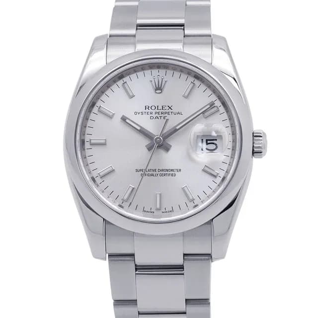 Rolex Oyster Perpetual Date Roulette Silver Dial in Silver from The Reluxe, photo 1 of 1