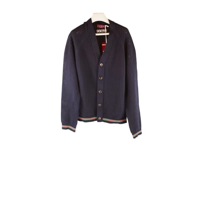 Gucci Men's Cardigan Navy in Navy from The Purse Affair, photo 1 of 1