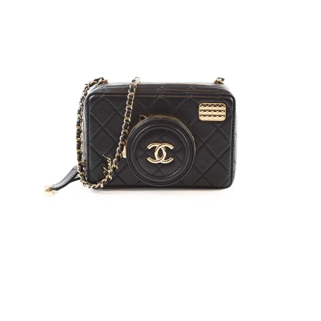Chanel Coco Clip Camera Bag Quilted Lambskin Black Microchip in Black Lambskin from The Purse Affair, photo 1 of 1