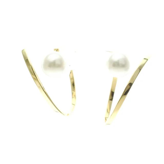 Tasaki Afine Earrings Pearl Yellow Gold (18K) Hoop Earrings Gold in Gold Yellow gold (18K) from Elady, photo 1 of 1