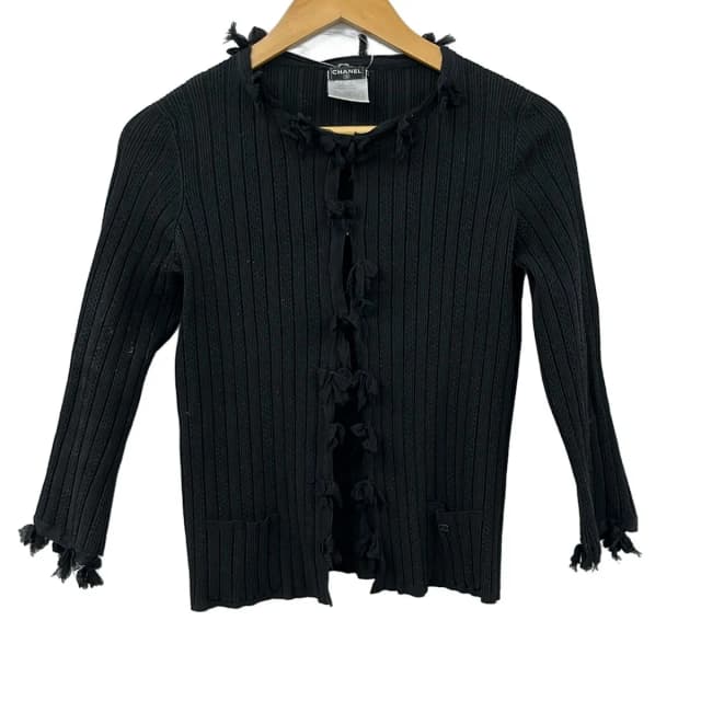 Chanel Cardigan M Black Long Sleeve 38 in Black from The Reluxe, photo 1 of 1