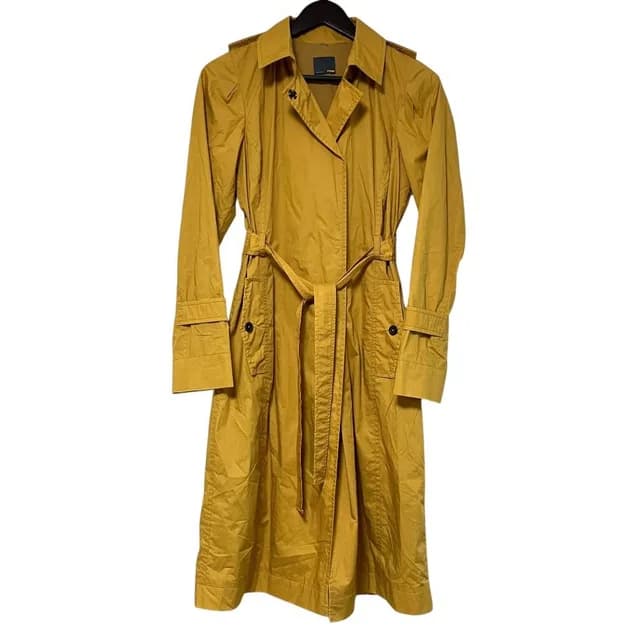 Fendi Trench Coat Spring 38 Mustard Yellow in Yellow Silk from The Reluxe, photo 1 of 1