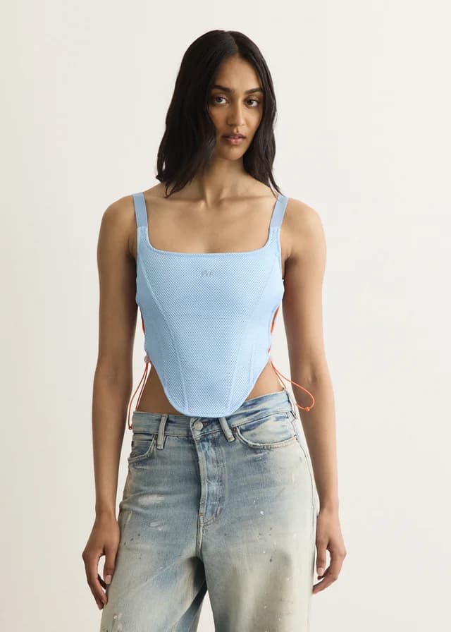 Adidas x MIAOU Corset in clear blue, image 1 of 1 from Incu
