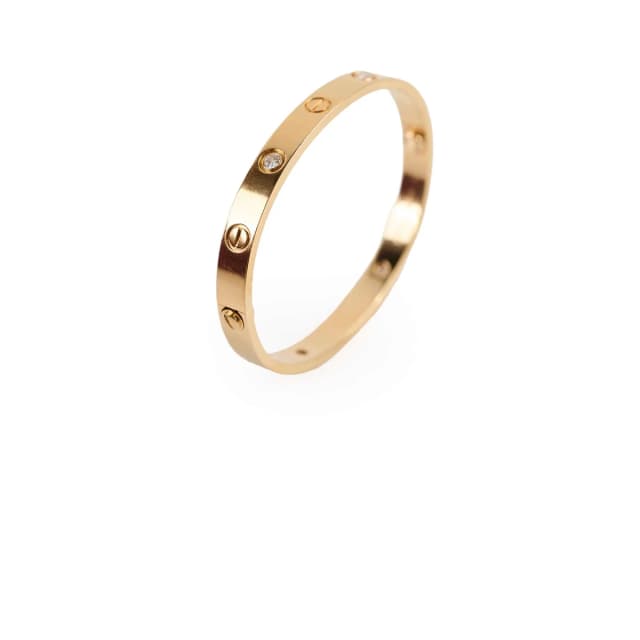 Cartier Love Bracelet 4 Diamond PG Size 16 from The Purse Affair, photo 1 of 1