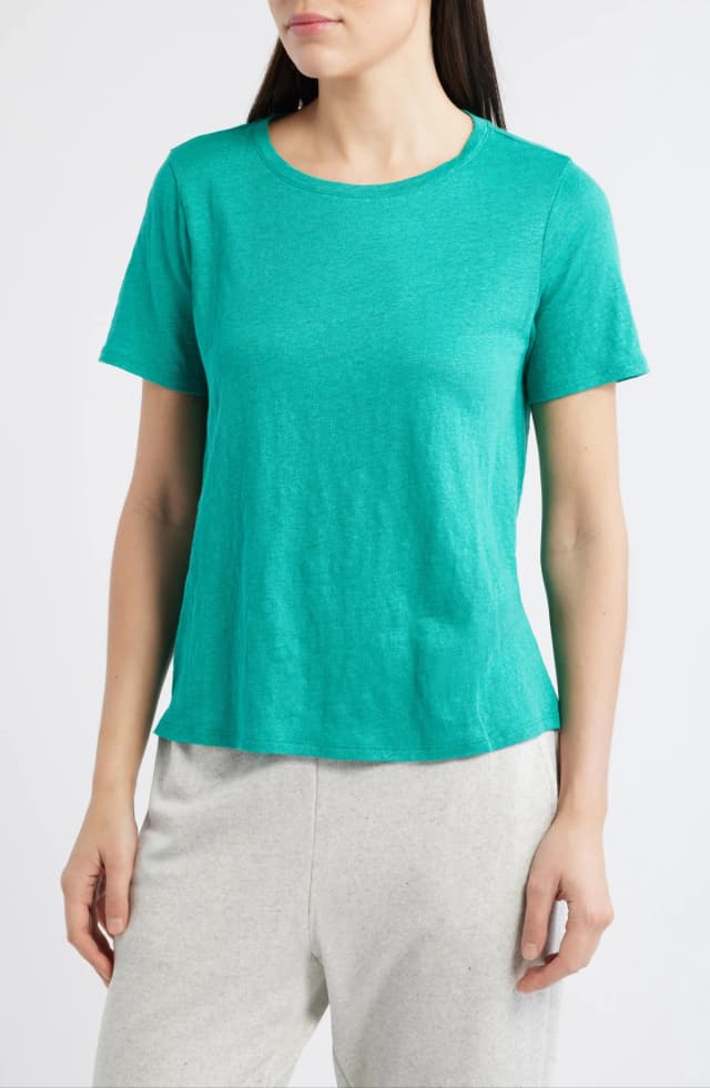 Eileen Fisher Organic Linen Crewneck T-Shirt, image 1 of 1 from Nordstrom Rack