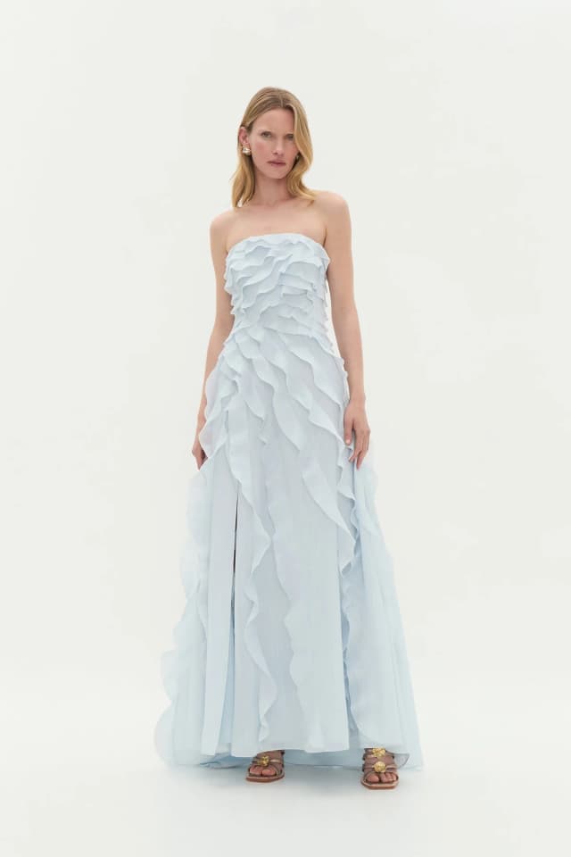AJE Allairie Gown in PASTEL BLUE, image 1 of 1 from Aje
