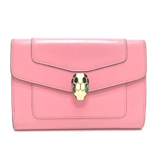 Bvlgari Bifold Wallet Serpenti Leather Pink in Pink Leather from The Reluxe, photo 1 of 1