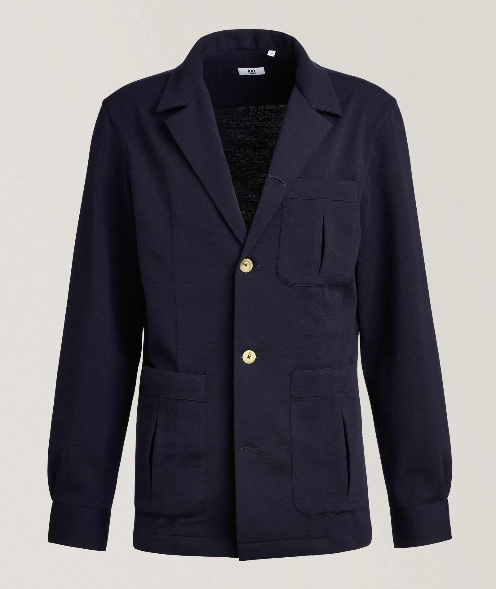 100 Hands Wool Shirt Jacket in Blue Wool & Wool Blends, image 1 of 1 from Harry Rosen