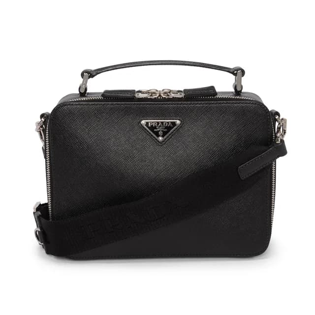 Prada Saffiano Medium Brique Bag in Black Saffiano leather from Blue Spinach, photo 1 of 1
