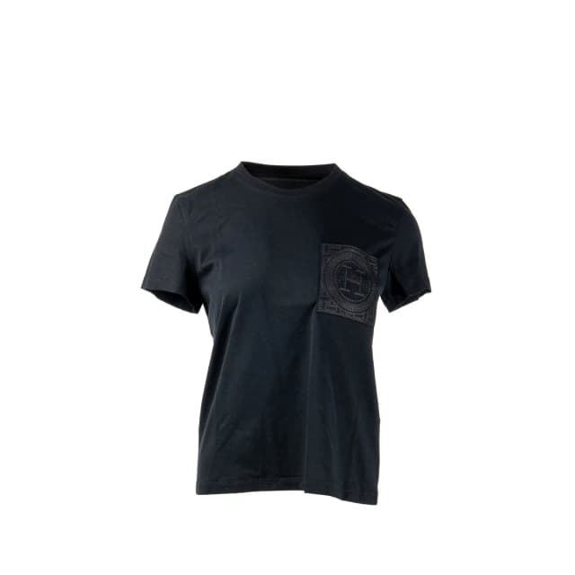 Hermès Size 38 Droit Pochette Brodee T-Shirt Cotton Black in Black from EMIER, photo 1 of 1