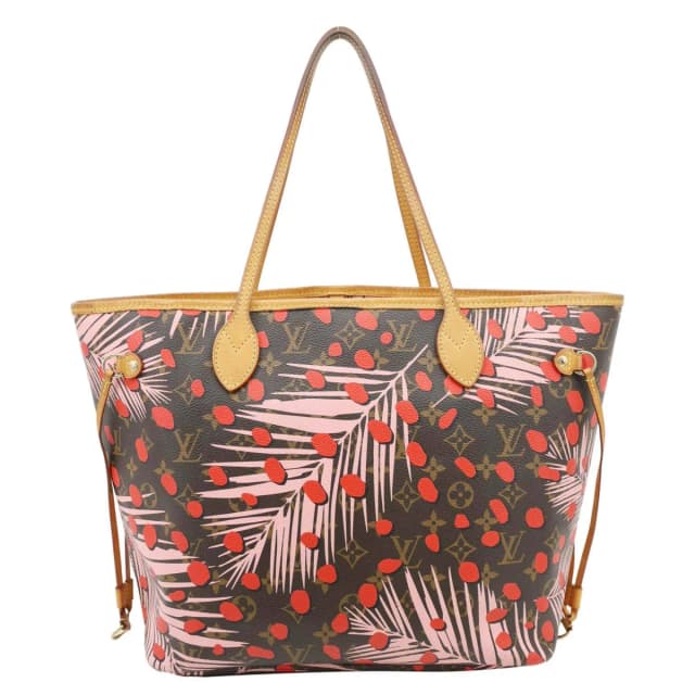 Louis Vuitton Neverfull MM Jungle Dots Palm Monogram Canvas Tote Bag Brown in Brown Coated canvas from Dallas Designer Handbags, photo 1 of 1