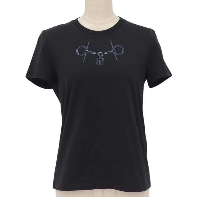 Hermès Cartouche Molle 100% Cotton Short Sleeve T-Shirt Black 36 in Black from The Reluxe, photo 1 of 1