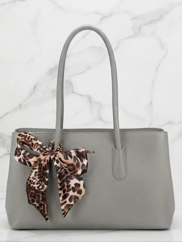 Furla Gray Leather Shoulder Bag in silver|gray Leather from Poshmark, photo 1 of 1