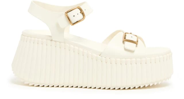 CHLOE Nama sandals in Off-white, image 1 of 1 from 24S (US)